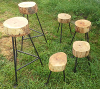 Maple Stump Stools