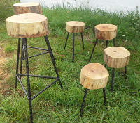 Maple Stump Stools